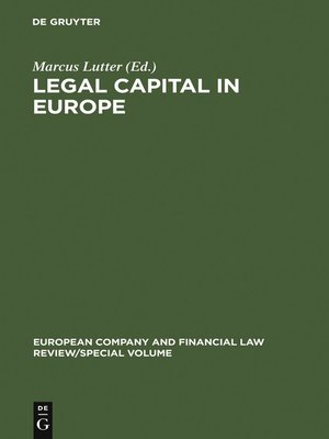cover image of Legal Capital in Europe